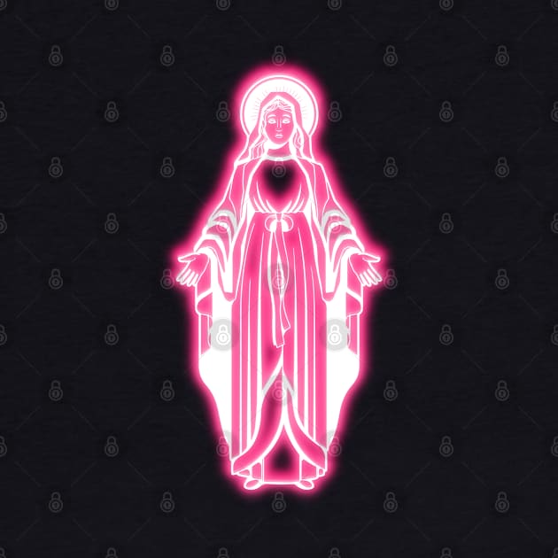 Pink Neon Virgin Mary by la chataigne qui vole ⭐⭐⭐⭐⭐